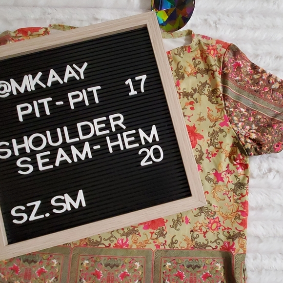 Carol Little short sleeve floral graphic print small - Picture 5 of 6